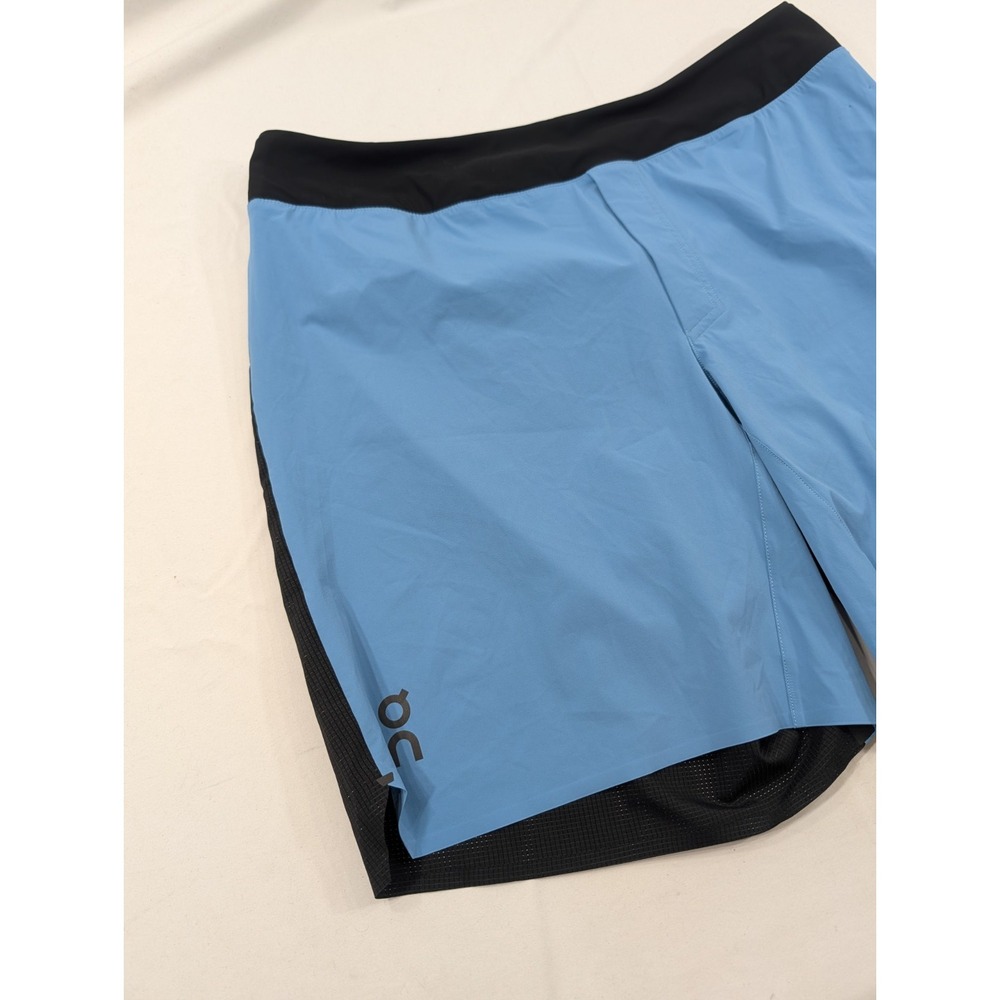 On‎ Running Lightweight Lined Shorts Size XXL Rear Pocket On Cloud Blue Black